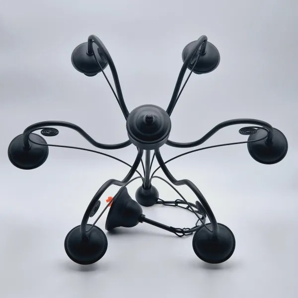 Lustră pe lanț DONATO 6xE14/40W/230V negru