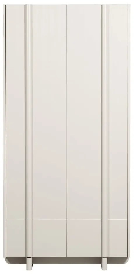 Dulap modular crem din lemn masiv de pin 101x210 cm Basu – WOOOD