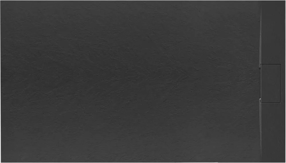 Cadita dus dreptunghiulara negru Rea Bazalt 80x120 cm