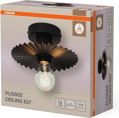 Osram - Plafonieră PLISSEE 1xE27/15W/230V Ø 20 cm antracit