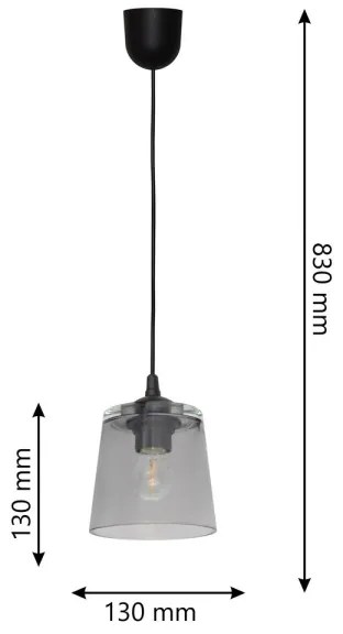 Lustră pe cablu LUCEA 1xE27/15W/230V