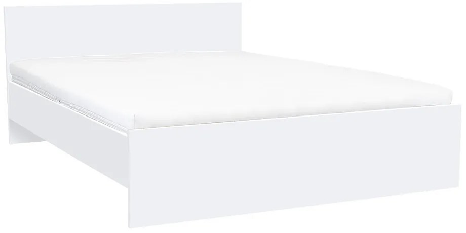 Pat dublu Miami fără cadru de pat 160x200 cm alb-alb