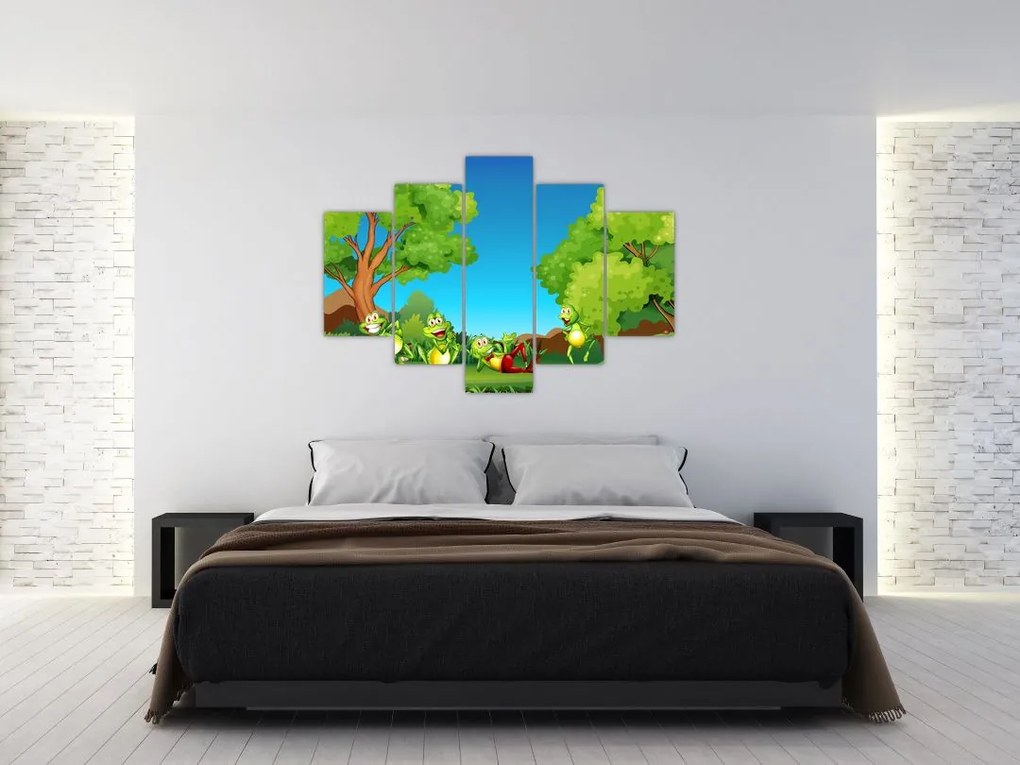 Tablou - Broscuțe vesele (150x105 cm)