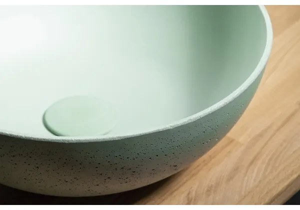 Sapho - Lavoar pe blat FORMIGO Ø 39 cm, beton/verde