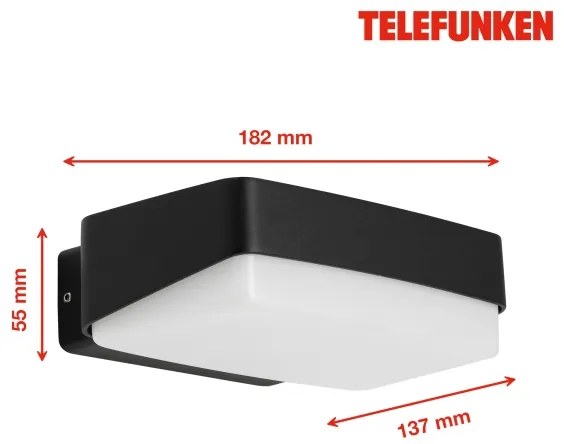Aplică LED de exterior Telefunken 312205TF LED/14W/230V IP44