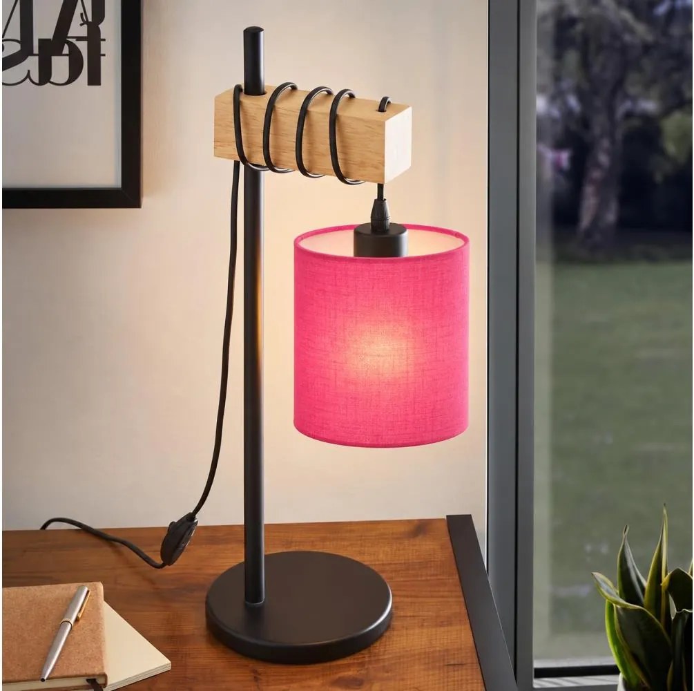 BRILAGI - Lampă de masă NUBILA 1xE27/40W/230V maro/negru/roz