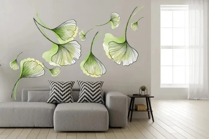 Autocolant de perete pentru interiorul frunzelor de flori de monstera 50 x 100 cm