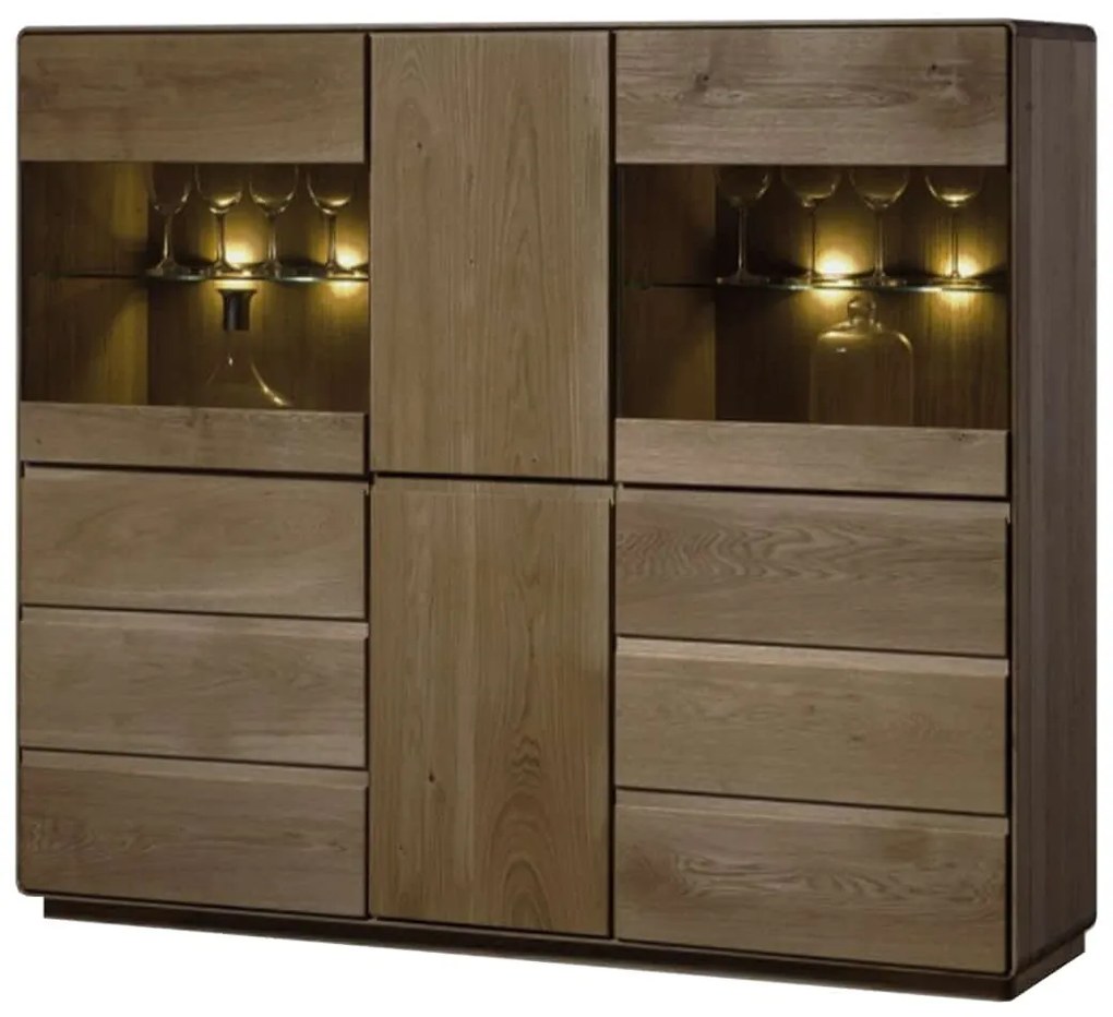 Bufet Serena, Stejar Masiv, 157x41x135cm