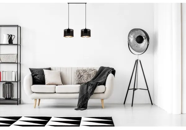 Lustră pe cablu ALDO 2xE27/60W/230V neagră