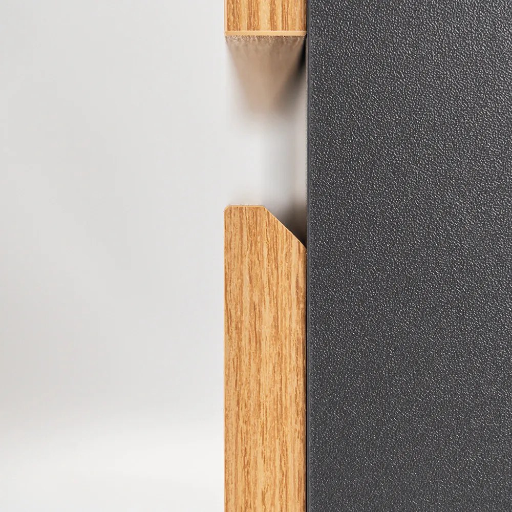 Mobilier complet de baie Vario Forte 100 antracit-stejar