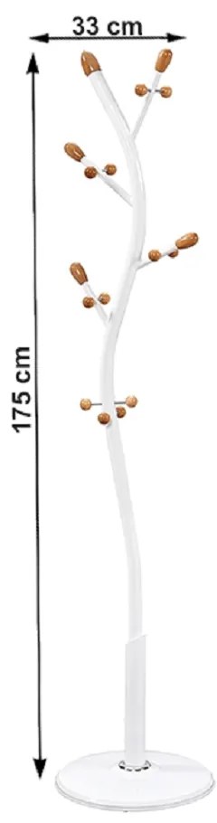 Cuier, metalic, alb, SADIK