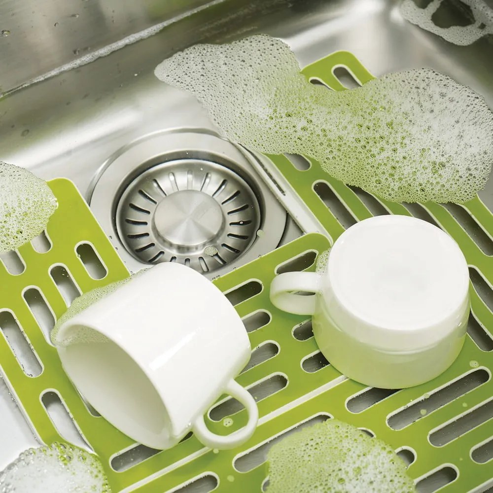 Set 2 covorașe antiaderente pentru chiuvetă Joseph Joseph Sink Saver, gri