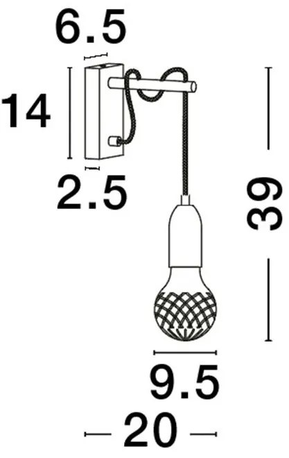 Aplica moderna de perete design minimalist VEDA