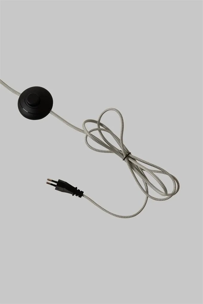 Lampa podea din travertin natur si sticla alba Tivoli