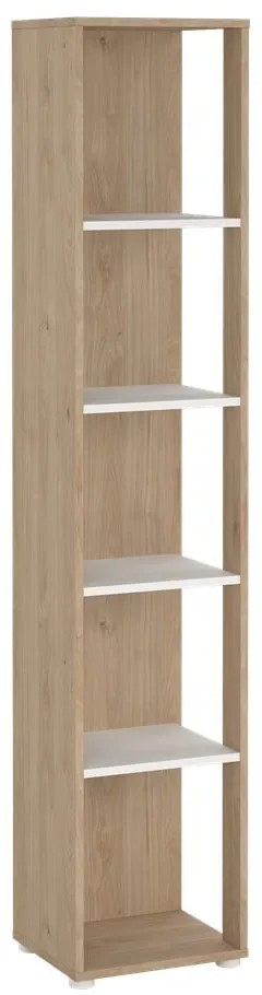 Bibliotecă albă/cu aspect de lemn de stejar 41x205 cm Sign – Tvilum