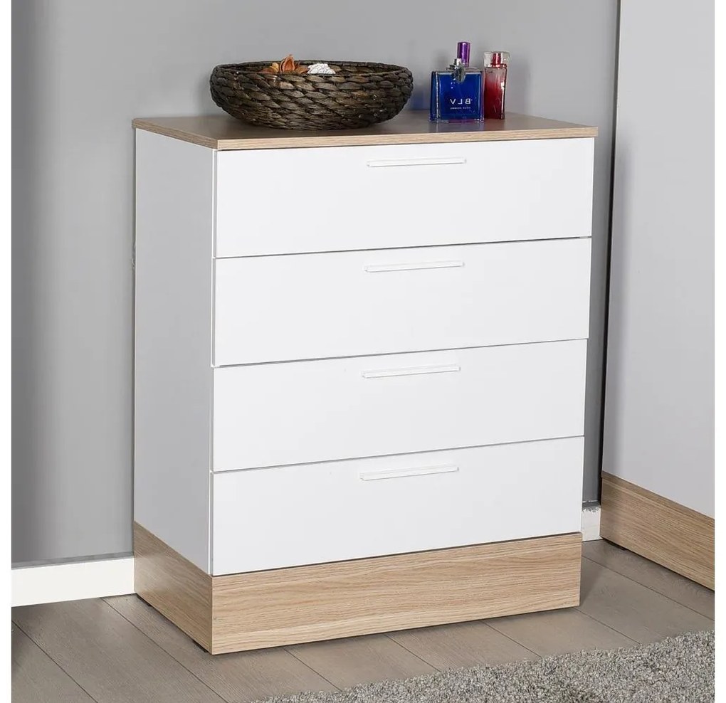 Comodă Seraphina 1 (stejar + alb) . 1109357