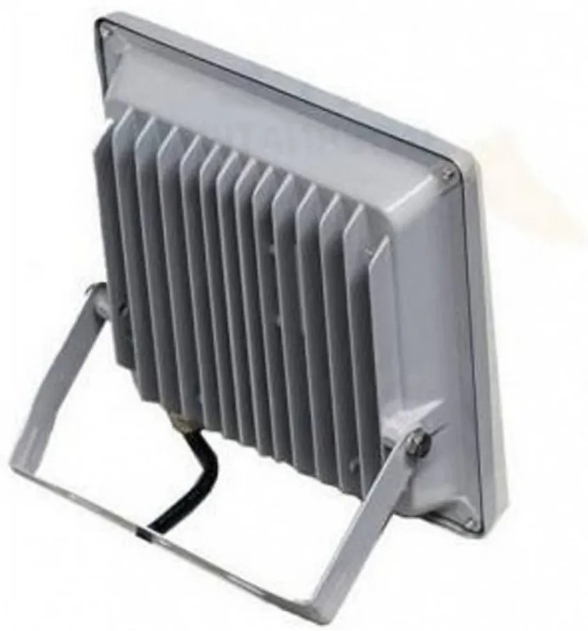Proiector LED pentru exterior si interior HouseXL™ Slim LED , 30W, IP66, Dimensiune 22X22 cm, Lumina rece, Putere mare, Gri