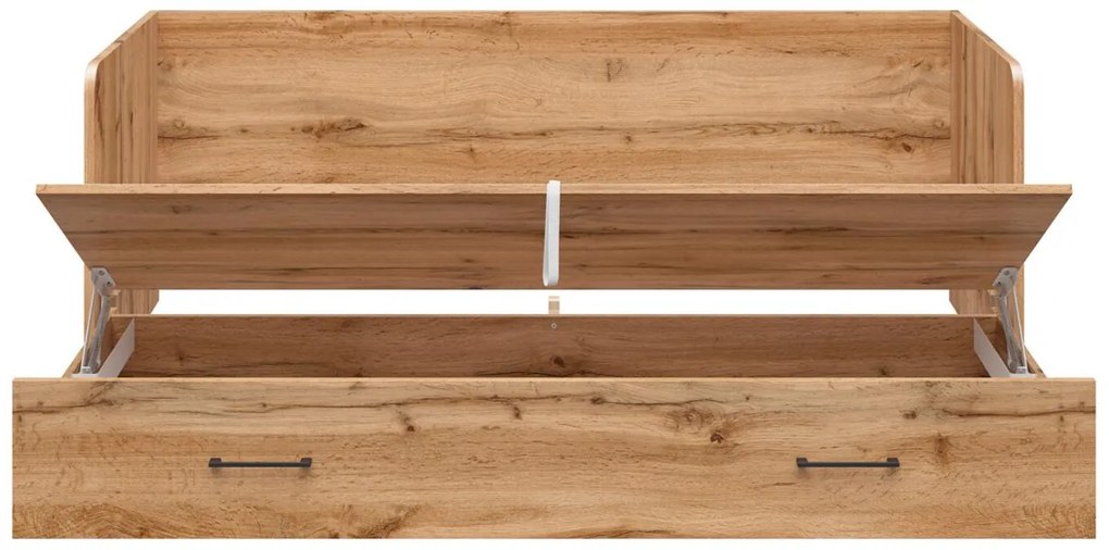 Pat de o persoană extensibil80 cm Tetrix 13 (stejar wotan) (cu sp. depozitare). 1098496
