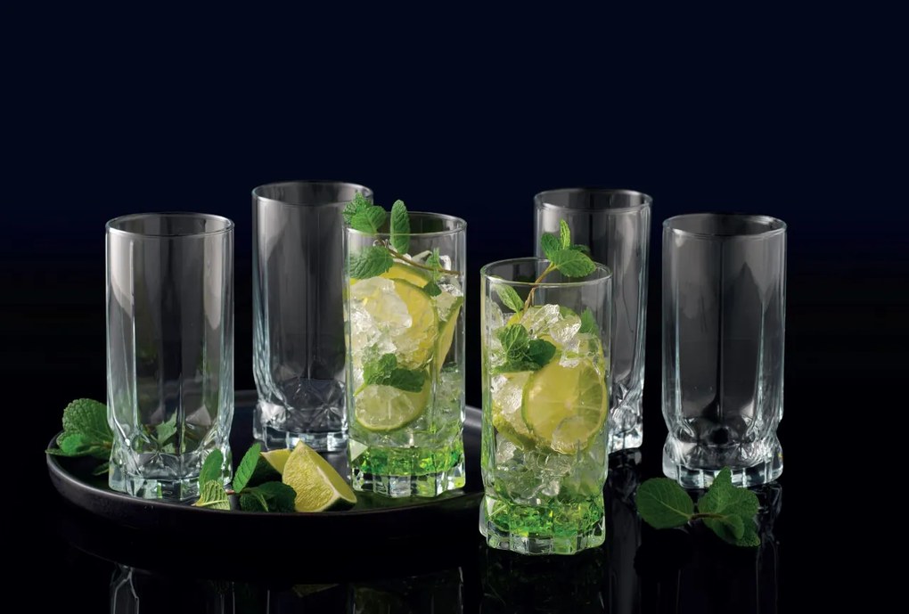 Set 6 pahare long drink 325ml, Diamond