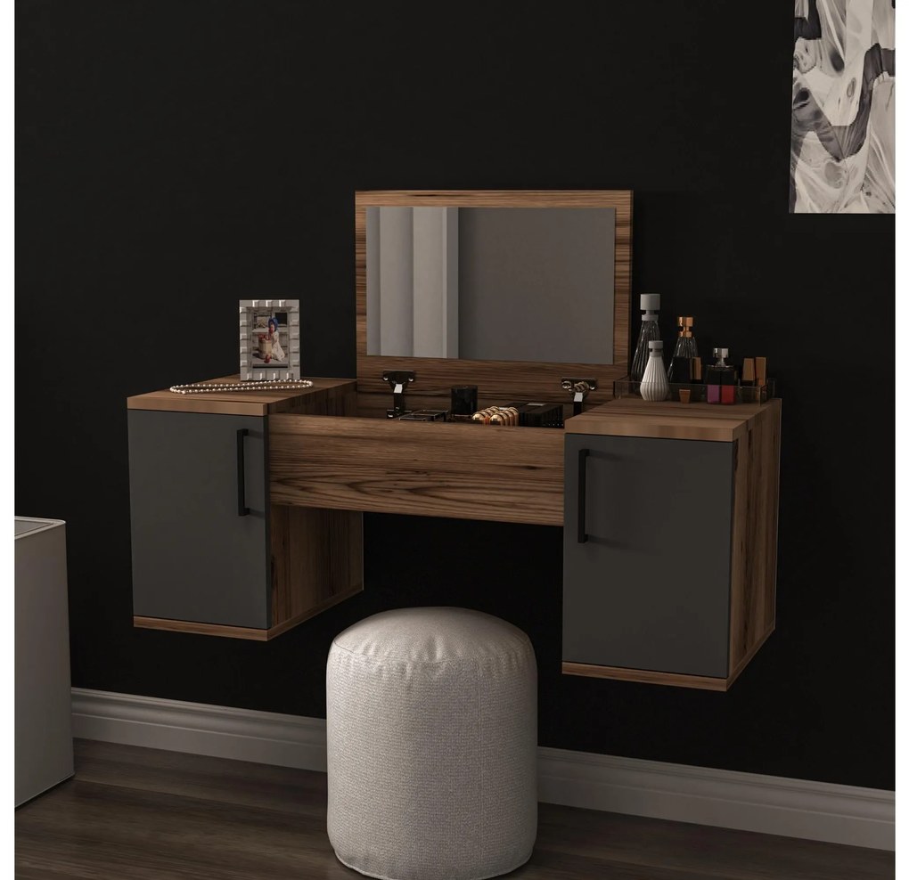 Măsuță de toaletă Lumami 2 (Nuc deschis + antracit) . 1094094