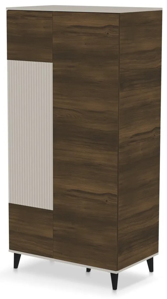 Dulap Random 2 S-1 casmir/nuc/negru H182 cm