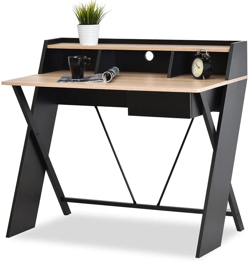 Masă PC Aspart (stejar + negru). 1109727