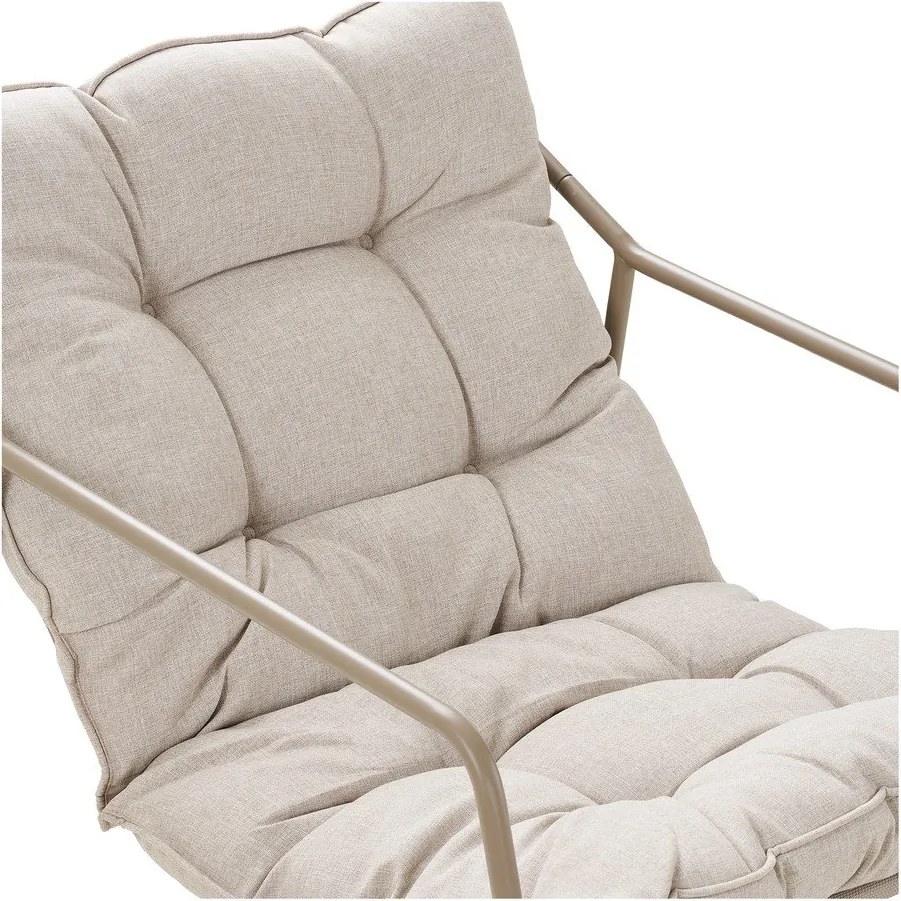 Set mobilier de grădină bej tapițat pentru 4 persoane Nilo – House Nordic