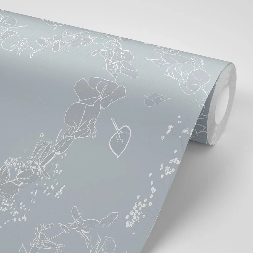 Tapet inimă populară în design gri