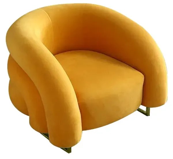 Fotoliu galben în living în stil art nouveau DEPRIMO 37943 by Deprimo