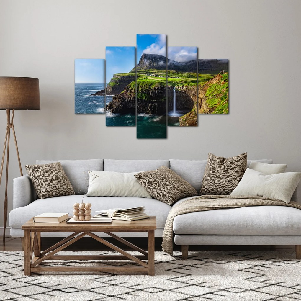 Tablou - Cascada Múlafossur (150x105 cm)