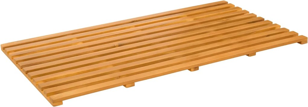 vidaXL Covoraș de baie Simplu Maro 100 x 53 cm lemn