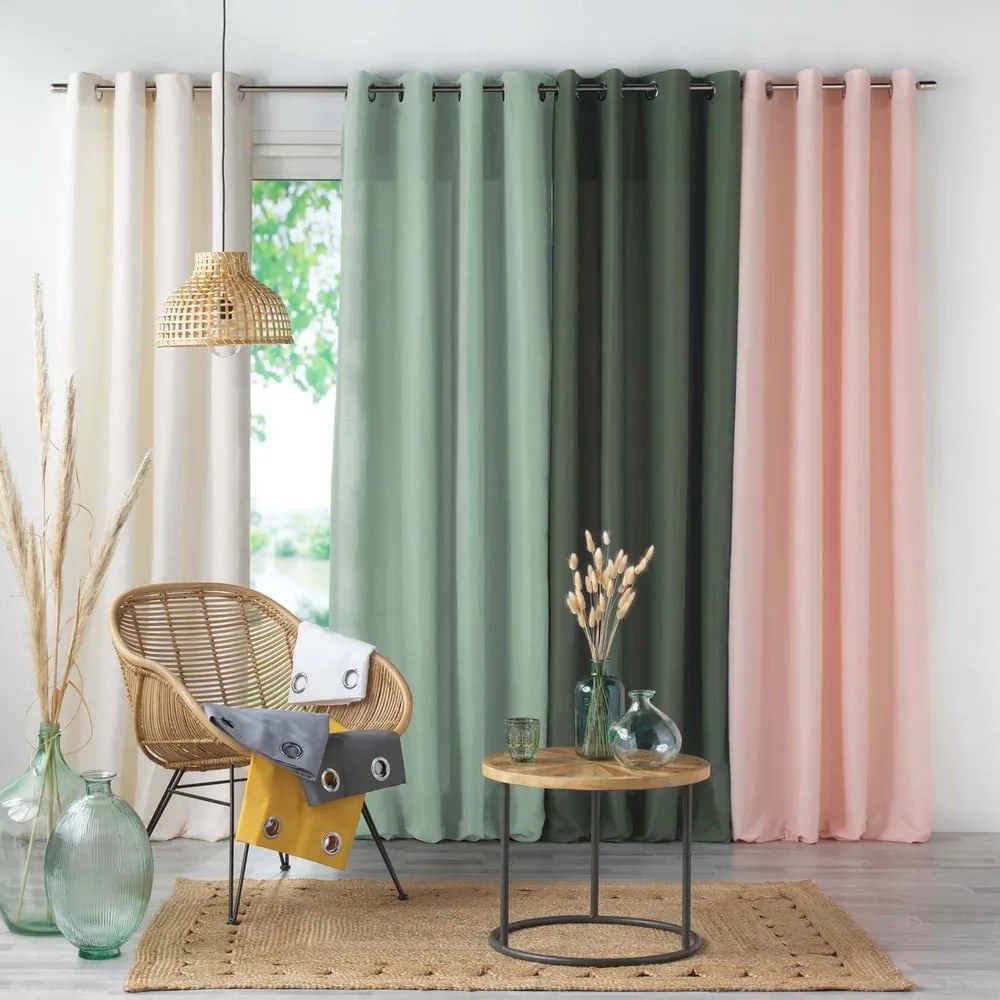 Draperie portocalie din microfibră 140x280 cm Absolu – douceur d'intérieur