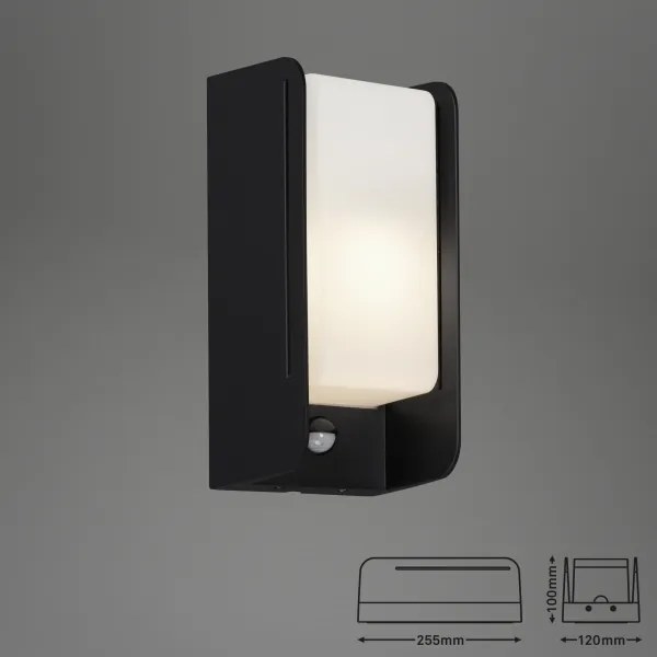 Aplică de exterior cu senzor 1xE27/12W/230V IP44 Briloner 3017-015