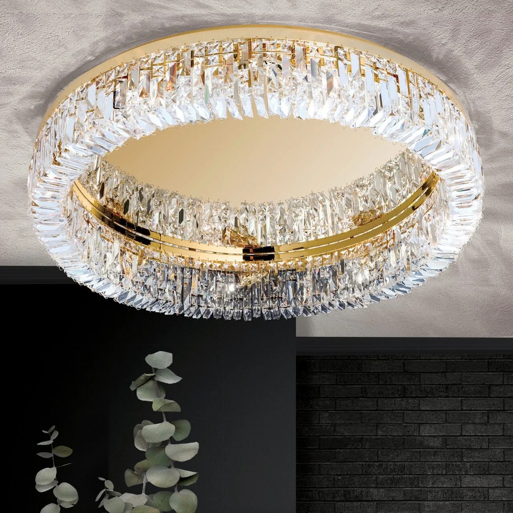 Lustra aplicata cristal Schöler design modern de lux Ring 75cm gold