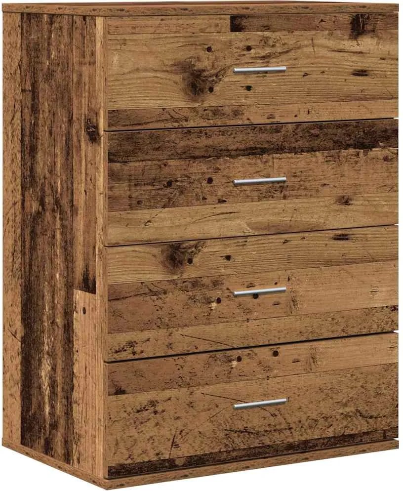 vidaXL Bufet cu sertar Lemn vechi 60 x 39 x 80 cm Lemn compozit