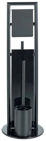 WENKO 24982800 - Set WC RAVINA 20x70 cm inox/negru