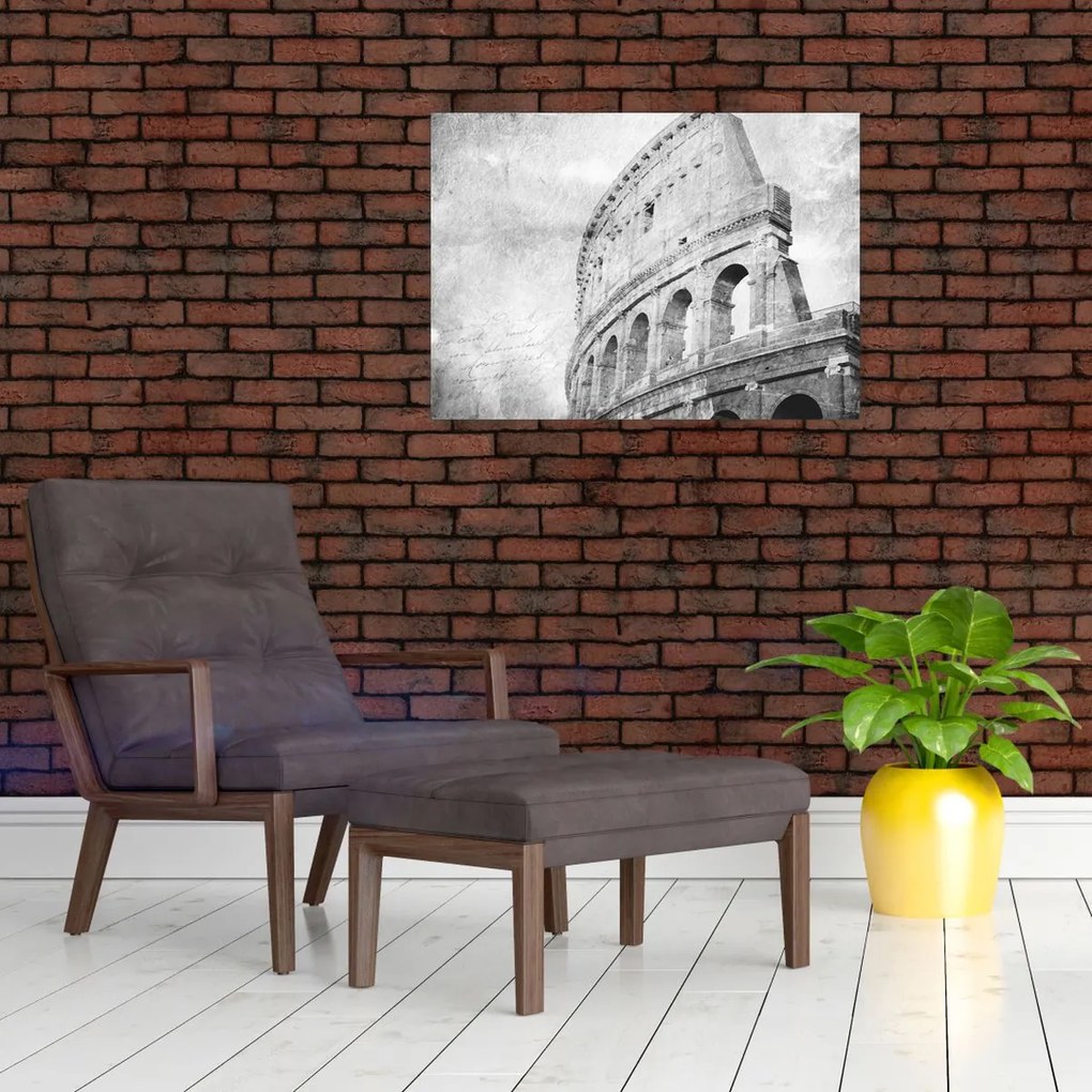 Tablou pe sticlă - Carte poștală de epocă a orașului N⁰1 (70x50 cm)