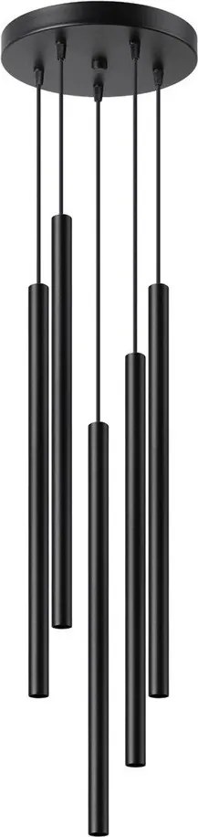 Lustră neagră din metal ø 25 cm Fideus – Sollux