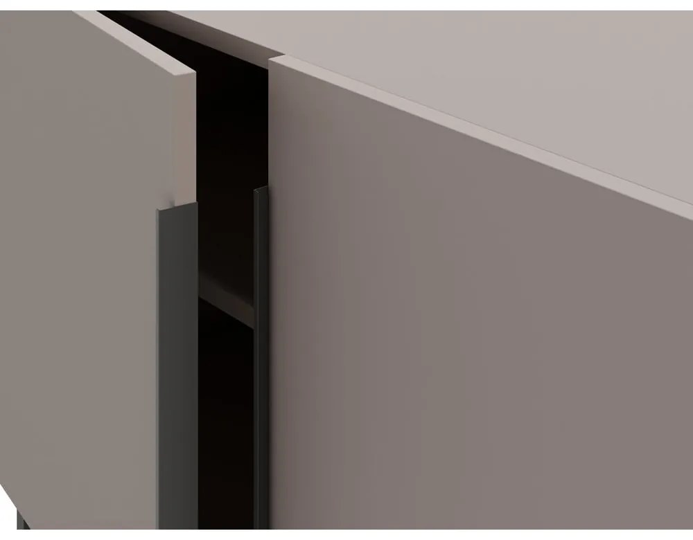 Comodă gri/bej joasă 150x80 cm Titan – Marckeric