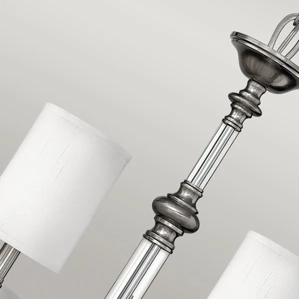 Hinkley HK-SUSSEX9 - Lustru suspendat cu lanț SUSSEX 9xE14/40W/230V, crom mat