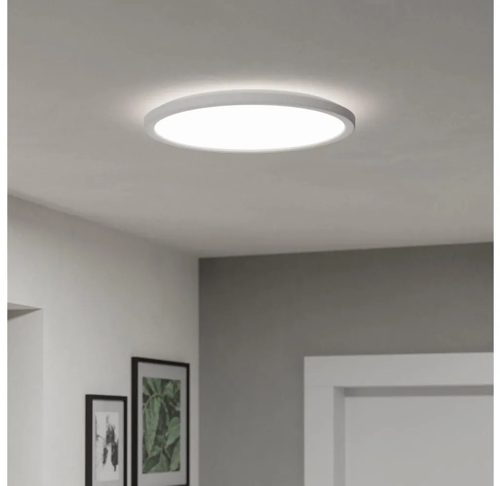 Plafonieră LED dimabilă de exterior Eglo 901458 ROVITO-R 18,5W/230V d. 38,9 cm IP44 alb + telecomandă