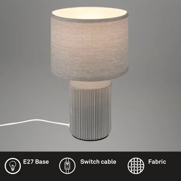 Brilo - Lampă de masă INO 1xE14/10W/230V, gri