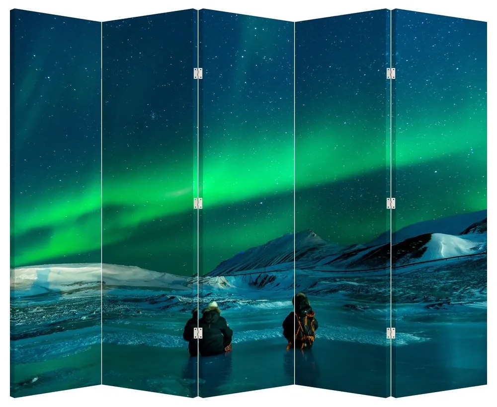 Paravan - Oameni la Aurora borealis (210x170 cm)