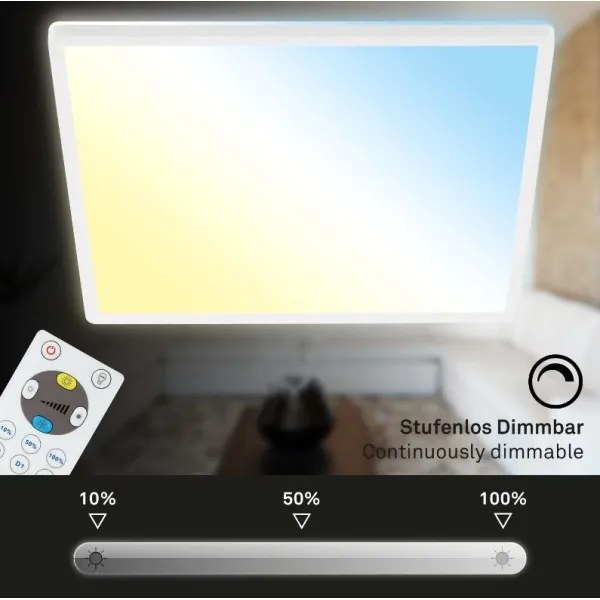 Plafonieră LED dimabilă Briloner 7082-016 SLIM LED/22W/230V 2700-6500K + telecomandă