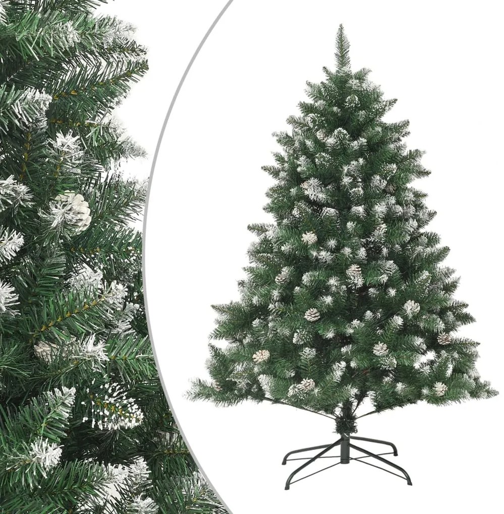 vidaXL Brad de Crăciun artificial cu suport, 120 cm, PVC