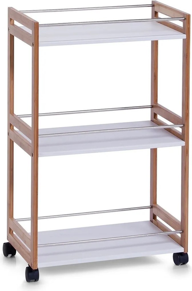 Cărucior de baie BAMBOO, raft - 3 niveluri, ZELLER