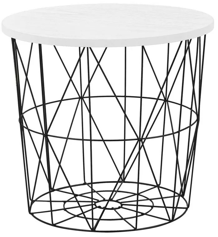 Masa de cafea Mariffa II, alb/negru