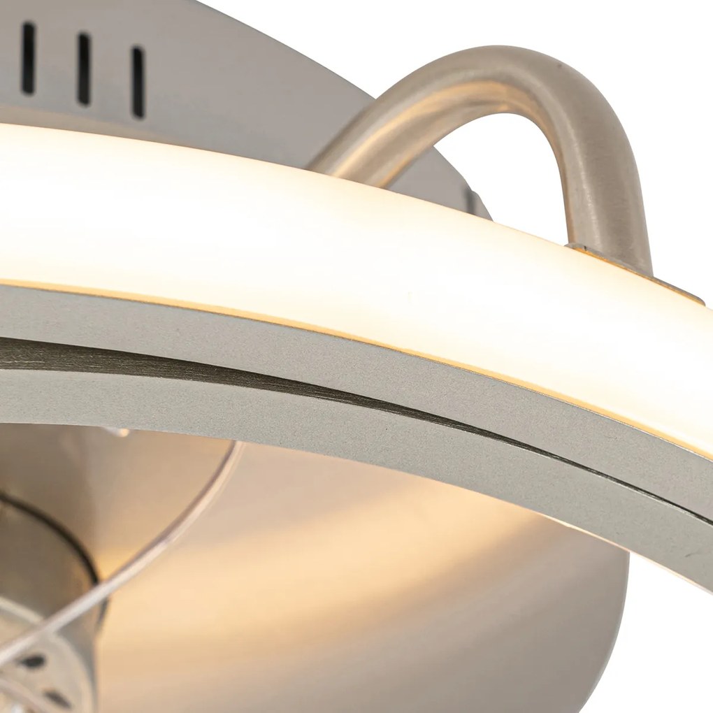 Ventilator de tavan din oțel 46,5 cm, inclusiv LED cu telecomandă - Kees