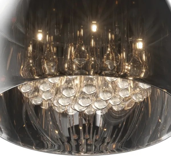Sticlă de schimb universală CRYSTAL, JEWEL G9, Ø 40 cm, gri fumuriu