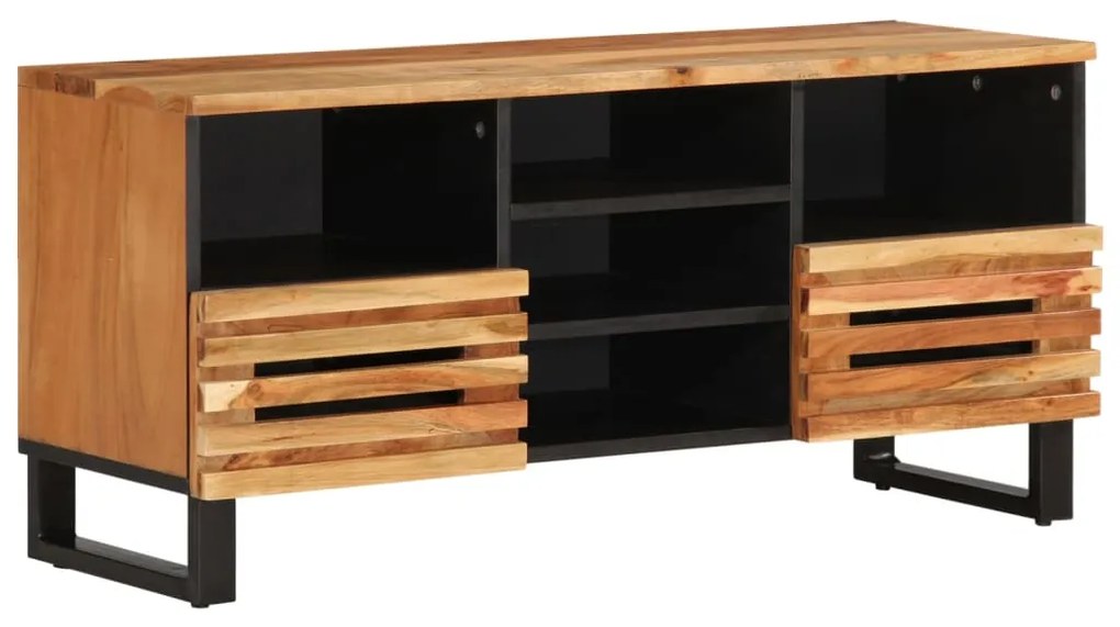 377525 vidaXL Dulap TV, 100x34x46 cm, lemn masiv de acacia